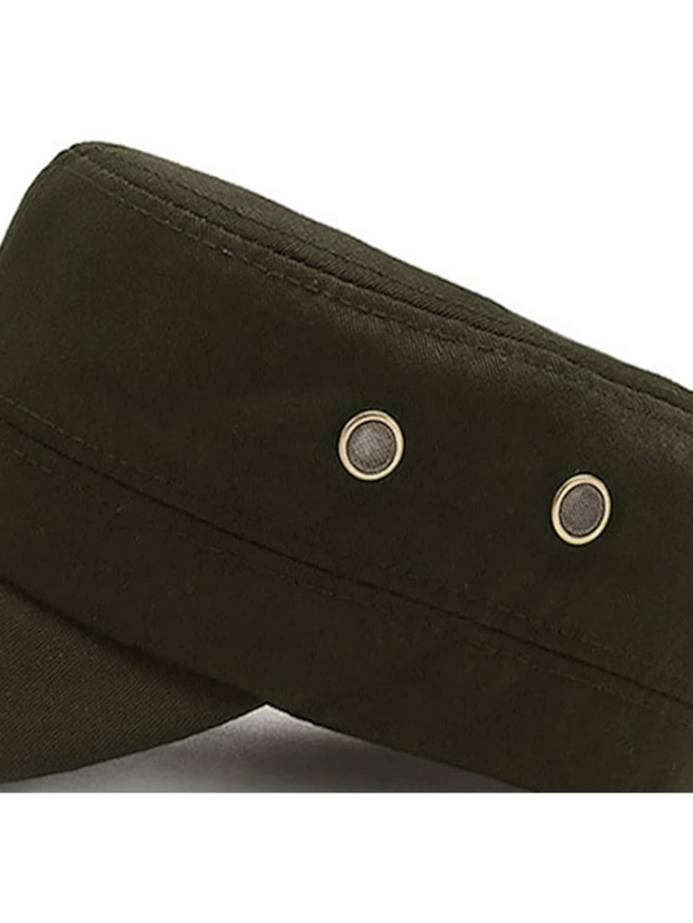 Olive Military Field Cap with Vent Eyelets - - Picture 3 of 4
